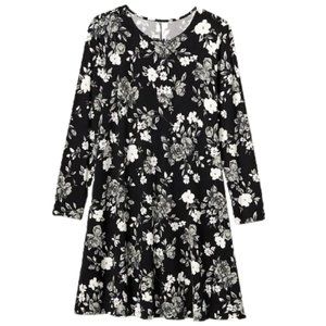 Floral-Print Jersey-Knit Swing Dress for Women NWT Med 8/10